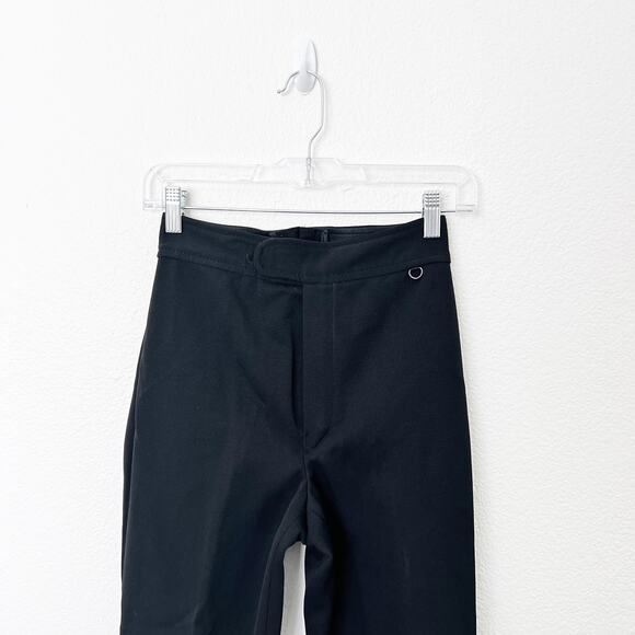 [Roffe] Vintage Black Tapered Jett Stirrup Ski Snow Pants Nylon Stretch Sz 4L - Picture 7 of 11